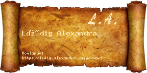 Lédig Alexandra névjegykártya