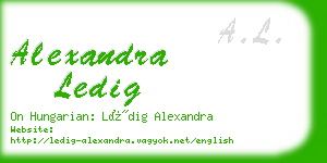 alexandra ledig business card